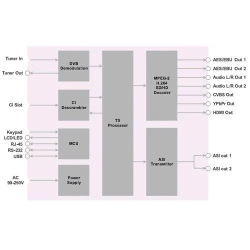 Приёмник цифровой PBI DCH-3100P-20C