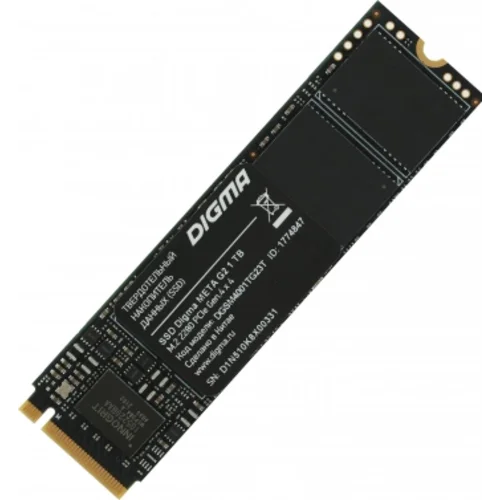 Накопитель SSD Digma PCIe 4.0 x4 1TB DGSM4001TG23T Meta G2 M.2 2280 Накопитель SSD Digma PCIe 4.0 x4 1TB DGSM4001TG23T Meta G2 M.2 2280