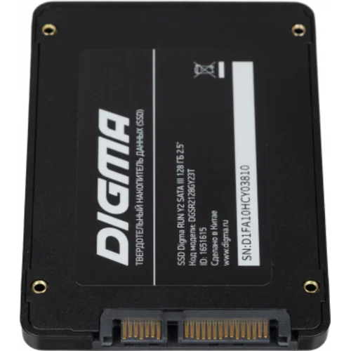 Накопитель SSD Digma SATA-III 128GB DGSR2128GY23T Run Y2 2.5" Накопитель SSD Digma SATA-III 128GB DGSR2128GY23T Run Y2 2.5"