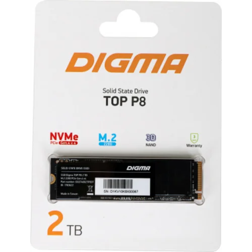 Накопитель SSD Digma PCIe 4.0 x4 2TB DGST4002TP83T Top P8 M.2 2280 Накопитель SSD Digma PCIe 4.0 x4 2TB DGST4002TP83T Top P8 M.2 2280