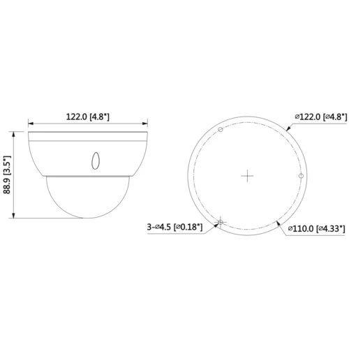 IP камера Dahua DH-IPC-HDBW2231RP-VFS антивандальная купольная 2Мп, объектив 2.7-13.5мм, ИК-подсветка до 50м, PoE, 12В, Micro SD, WDR, IP67