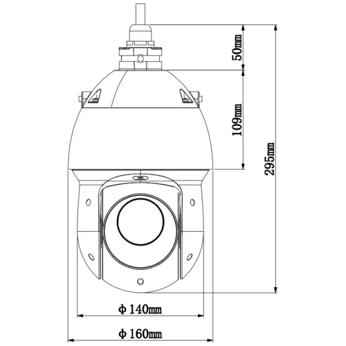 HDCVI камера Dahua DH-SD49225I-HC скоростная PTZ 2 Мп с 25x зумом, Starlight, WDR 120 дБ, 25 к/с@1080p, ИК-подсветка до 100 м, IP66