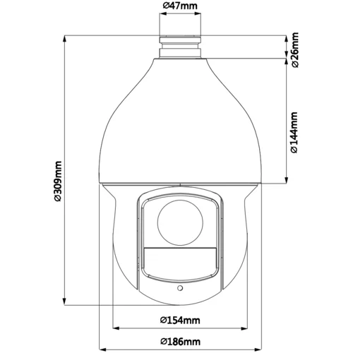 IP камера поворотная PTZ Dahua DH-SD59430U-HNI 4 Мп с 30x оптическим увеличением, 25 к/с @ 4/3 Мп, 50 к/с @ 1080p, H.265, ИК-подсветка до 100 м, PoE+