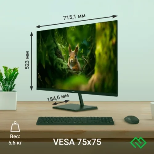 Монитор Digma 31.5" Progress 32P501F черный IPS LED 1ms 16:9 HDMI глянцевая 300cd 178гр/178гр 1920x1