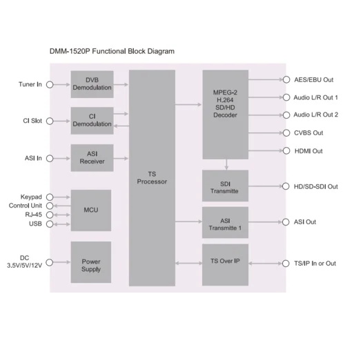 Модуль профессионального IRD приемника PBI DMM-1510P-30T2 для цифровой ГС PBI DMM-1000 Модуль профессионального IRD приемника PBI DMM-1510P-30T2 для цифровой ГС PBI DMM-1000