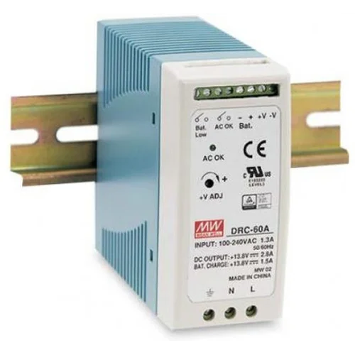 DRC-60A Блок питания c функцией ИБП на DIN-рейку Вых: 13,8В, 2.8А; АКБ: 13,8В, 1,5А; 59.34Вт, Mean Well DRC-60A Блок питания c функцией ИБП на DIN-рейку Вых: 13,8В, 2.8А; АКБ: 13,8В, 1,5А; 59.34Вт, Mean Well