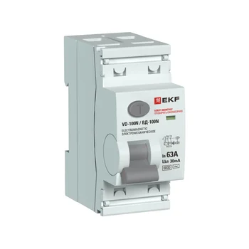 Выключатель дифференциального тока 2п 63А 30мА тип AC 6кА ВД-100N электромех. PROxima EKF E1026M6330