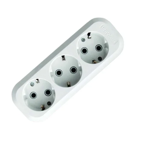 Колодка удлинителя 3-м с заземл. АБС-пластик UNIVersal E303 Колодка удлинителя 3-м с заземл. АБС-пластик UNIVersal E303