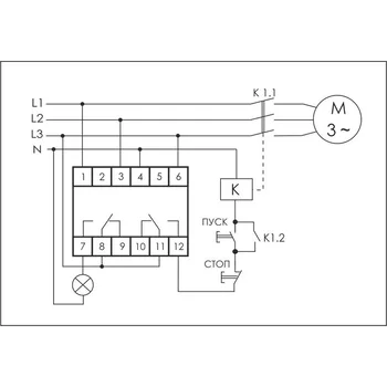 Реле контроля наличия и чередования фаз CKF-318-1 (контроль чередования; слипания фаз; регулировка в Реле контроля наличия и чередования фаз CKF-318-1 (контроль чередования; слипания фаз; регулировка в