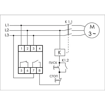 Реле контроля фаз для сетей с изолированной нейтралью CKF-11 (монтаж на DIN-рейке 35мм; регулировка Реле контроля фаз для сетей с изолированной нейтралью CKF-11 (монтаж на DIN-рейке 35мм; регулировка