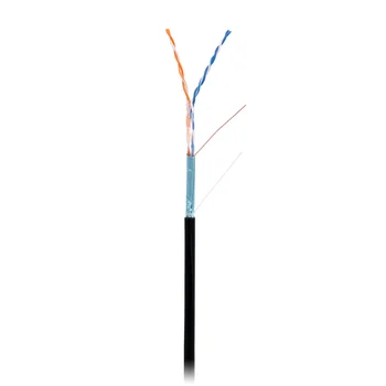 Кабель NETLAN F/UTP 2 пары, Кат.5 (Класс D), 100МГц, одножильный, BC (чистая медь), внешний, PE до -40C, черный, 305м Кабель NETLAN F/UTP 2 пары, Кат.5 (Класс D), 100МГц, одножильный, BC (чистая медь), внешний, PE до -40C, черный, 305м