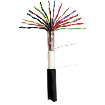 Кабель NETLAN F/UTP 16 пар, Кат.5 (Класс D), 100МГц, одножильный, BC (чистая медь), внешний, PE до -40C, черный, 305м Кабель NETLAN F/UTP 16 пар, Кат.5 (Класс D), 100МГц, одножильный, BC (чистая медь), внешний, PE до -40C, черный, 305м