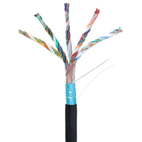 Кабель NETLAN F/UTP 25 пар, Кат.5 (Класс D), 100МГц, одножильный, BC (чистая медь), внешний, PE до -40C, черный, 305м Кабель NETLAN F/UTP 25 пар, Кат.5 (Класс D), 100МГц, одножильный, BC (чистая медь), внешний, PE до -40C, черный, 305м