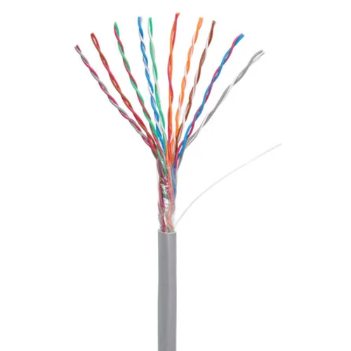 Кабель NETLAN U/UTP 10 пар, Кат.5 (Класс D), 100МГц, одножильный, BC (чистая медь), внутренний, PVC нг(B), серый, 305м Кабель NETLAN U/UTP 10 пар, Кат.5 (Класс D), 100МГц, одножильный, BC (чистая медь), внутренний, PVC нг(B), серый, 305м