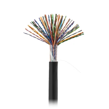 Кабель NETLAN U/UTP 50 пар, Кат.5 (Класс D), 100МГц, одножильный, BC (чистая медь), внешний, PE до -40C, черный, 305м Кабель NETLAN U/UTP 50 пар, Кат.5 (Класс D), 100МГц, одножильный, BC (чистая медь), внешний, PE до -40C, черный, 305м