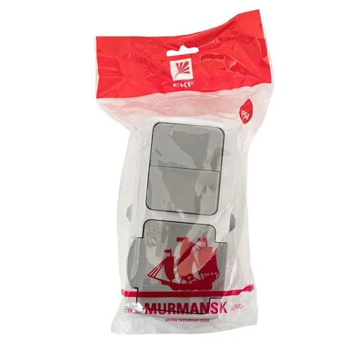 Блок ОП розетка 1-м 16А с заземл. с крышкой+выключатель 2-кл. Мурманск IP54 сер. EKF EFRV16-052-30-5 Блок ОП розетка 1-м 16А с заземл. с крышкой+выключатель 2-кл. Мурманск IP54 сер. EKF EFRV16-052-30-5