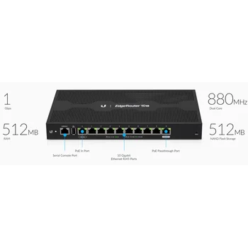 Маршрутизатор Ubiquiti 10-Port EdgeRouter 10X Маршрутизатор Ubiquiti 10-Port EdgeRouter 10X