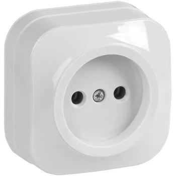 Розетка 1-м ОП GLORY РС20-2-ХБ 10А без заземл. бел. IEK ERH10-K01-10 Розетка 1-м ОП GLORY РС20-2-ХБ 10А без заземл. бел. IEK ERH10-K01-10