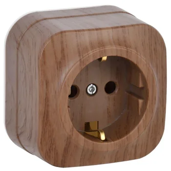 Розетка 1-м ОП GLORY РС20-3-ХД 16А с заземл. дуб IEK ERH11-K24-16 Розетка 1-м ОП GLORY РС20-3-ХД 16А с заземл. дуб IEK ERH11-K24-16