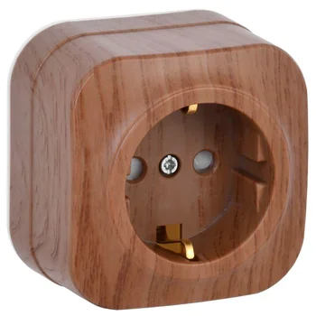 Розетка 1-м ОП GLORY РСш20-3-ХД 16А с заземл. защ. шторки дуб IEK ERH14-K24-16 Розетка 1-м ОП GLORY РСш20-3-ХД 16А с заземл. защ. шторки дуб IEK ERH14-K24-16