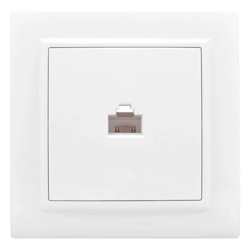 Розетка компьютерная 1-м СП Минск RJ45 бел. Basic EKF ERK01-035-10