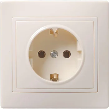 Розетка 1-м СП Кварта РС10-3-ККм 16А IP20 с заземл. без защ. шторок крем. IEK ERK14-K33-16-DM Розетка 1-м СП Кварта РС10-3-ККм 16А IP20 с заземл. без защ. шторок крем. IEK ERK14-K33-16-DM