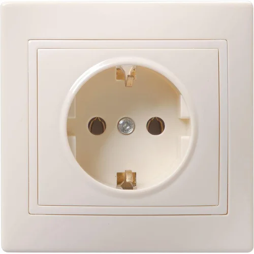 Розетка 1-м СП Кварта РС10-3-ККм 16А IP20 с заземл. без защ. шторок крем. IEK ERK14-K33-16-DM Розетка 1-м СП Кварта РС10-3-ККм 16А IP20 с заземл. без защ. шторок крем. IEK ERK14-K33-16-DM