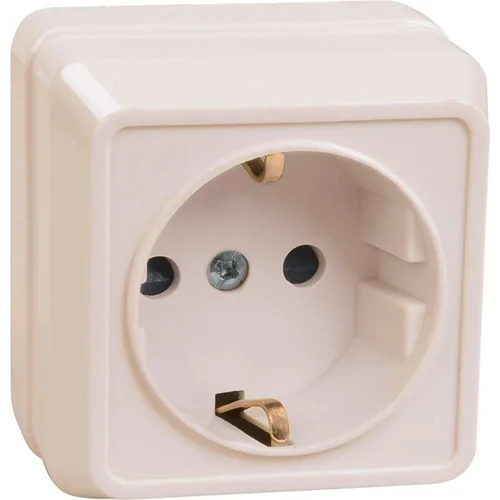 Розетка 1-м ОП Октава РС20-3-ОКм 16А IP20 с заземл. крем. IEK ERO11-K33-16-DC Розетка 1-м ОП Октава РС20-3-ОКм 16А IP20 с заземл. крем. IEK ERO11-K33-16-DC