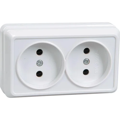 Розетка 2-м ОП Октава 10А IP20 без заземл. бел. IEK ERO20-K01-10-DC Розетка 2-м ОП Октава 10А IP20 без заземл. бел. IEK ERO20-K01-10-DC