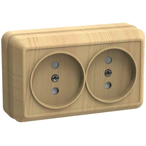 Розетка 2-м ОП Октава 10А IP20 без заземл. сосна IEK ERO20-K03-10-DC Розетка 2-м ОП Октава 10А IP20 без заземл. сосна IEK ERO20-K03-10-DC