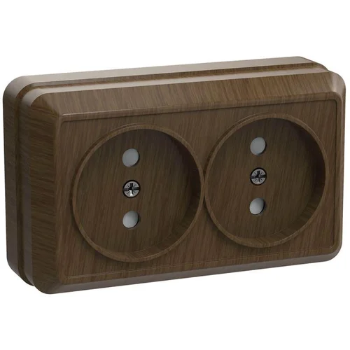 Розетка 2-м ОП Октава 10А IP20 без заземл. дуб IEK ERO20-K04-10-DC Розетка 2-м ОП Октава 10А IP20 без заземл. дуб IEK ERO20-K04-10-DC