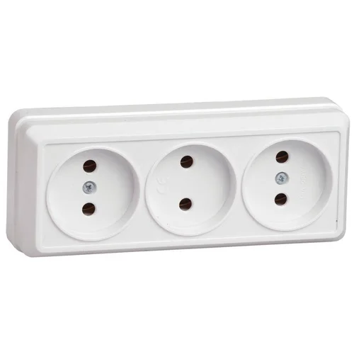 Розетка 3-м ОП Октава 10А IP20 без заземл. бел. IEK ERO30-K01-10-DC Розетка 3-м ОП Октава 10А IP20 без заземл. бел. IEK ERO30-K01-10-DC