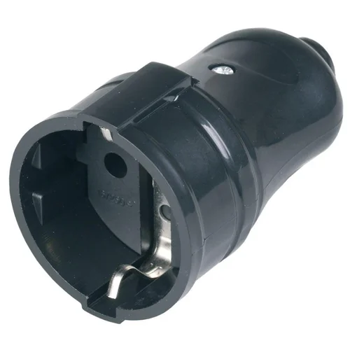 Розетка разборная РПп10-02-Ст 16А прямая с заземл. черн. IEK ERP10-16-01-K02