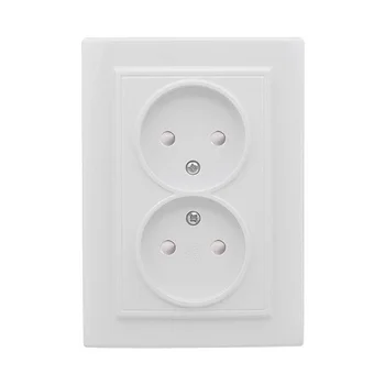 Розетка 2-м СП Минск 10А IP20 без заземл. защ. шторки бел. Basic EKF ERR10-102-100 Розетка 2-м СП Минск 10А IP20 без заземл. защ. шторки бел. Basic EKF ERR10-102-100