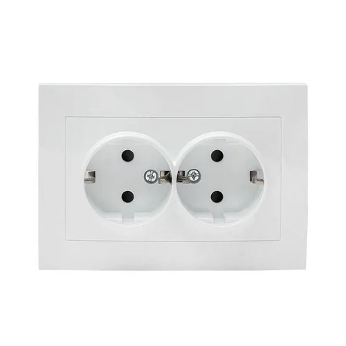 Розетка 2-м СП Валенсия 16А IP20 с заземл. защ. шторки бел. PROxima EKF EWR16-128-10 Розетка 2-м СП Валенсия 16А IP20 с заземл. защ. шторки бел. PROxima EKF EWR16-128-10