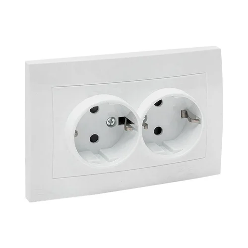 Розетка 2-м СП Валенсия 16А IP20 с заземл. защ. шторки бел. PROxima EKF EWR16-128-10 Розетка 2-м СП Валенсия 16А IP20 с заземл. защ. шторки бел. PROxima EKF EWR16-128-10