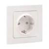 Розетка 1-м СП Стокгольм 16А IP20 с заземл. защ. шторки бел. PROxima EKF EXR16-028-10
