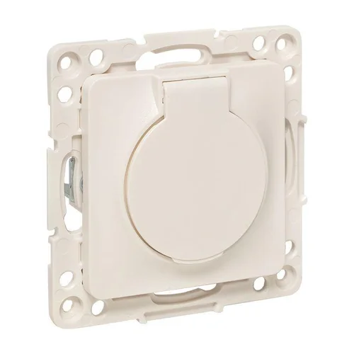 Розетка 1-м СП Стокгольм 16А IP44 с заземл.защ. шторки с крышкой механизм бел. PROxima EKF EYR16-028