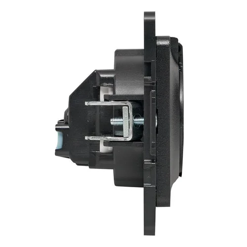 Розетка 1-м СП Стокгольм 16А IP44 с заземл.защ. шторки с крышкой механизм черн. PROxima EKF EZR16-02