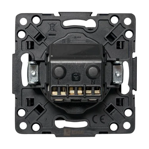 Розетка 1-м СП Стокгольм 16А с заземл. защ. шторки винтов. клеммы механизм черн. PROxima EKF EZR16-0