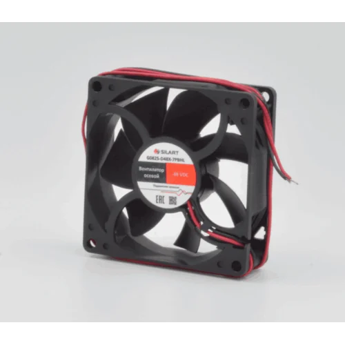 Вентилятор осевой SILART, 80 х 80 х 25, 48 VDC, подшипник качения Вентилятор осевой SILART, 80 х 80 х 25, 48 VDC, подшипник качения