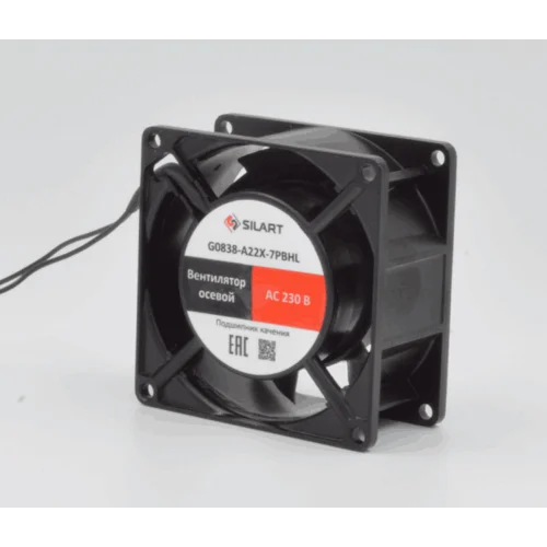 Вентилятор осевой SILART, 80 х 80 х 38, 220 VAC, подшипник качения Вентилятор осевой SILART, 80 х 80 х 38, 220 VAC, подшипник качения