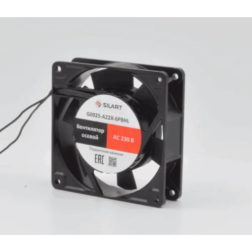 Вентилятор осевой SILART, 92 х 92 х 25, 230 VAC, подшипник качения Вентилятор осевой SILART, 92 х 92 х 25, 230 VAC, подшипник качения