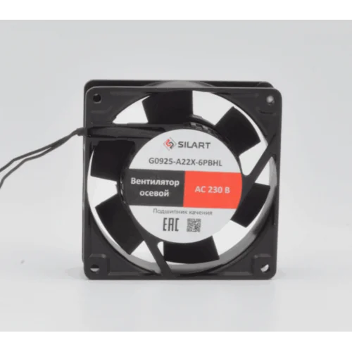Вентилятор осевой SILART, 92 х 92 х 25, 230 VAC, подшипник качения Вентилятор осевой SILART, 92 х 92 х 25, 230 VAC, подшипник качения