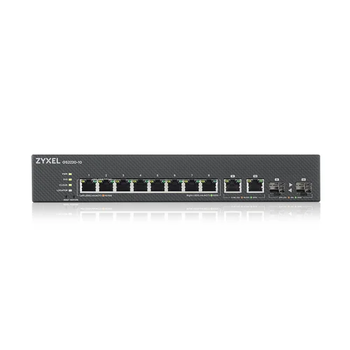 Коммутатор ZYXEL NebulaFlex Pro GS2220-10 Hybrid L2 Switch, rack 19 ", 8xGE, 2xCombo (SFP / RJ-45), silent, standalone / cloud management Коммутатор ZYXEL NebulaFlex Pro GS2220-10 Hybrid L2 Switch, rack 19 ", 8xGE, 2xCombo (SFP / RJ-45), silent, standalone / cloud management