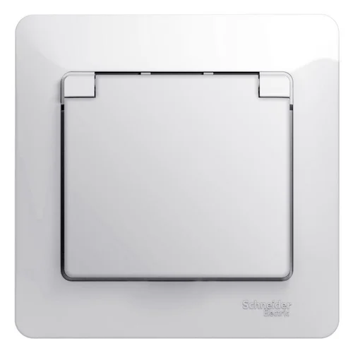 Розетка 1-м СП Glossa 16А IP20 с заземл. защ. шторки с крышкой в сборе бел. SE GSL000146 Розетка 1-м СП Glossa 16А IP20 с заземл. защ. шторки с крышкой в сборе бел. SE GSL000146