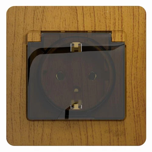 Розетка 1-м СП Glossa 16А IP20 с заземл. защ. шторки с крышкой в сборе дерево дуб SE GSL000546 Розетка 1-м СП Glossa 16А IP20 с заземл. защ. шторки с крышкой в сборе дерево дуб SE GSL000546
