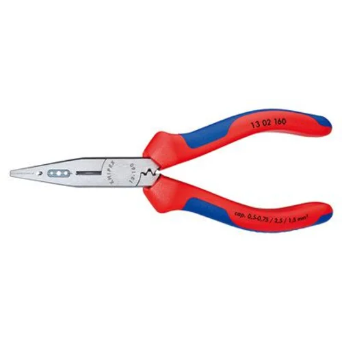 Плоскогубцы для монтажа проводов (сечение кабеля 0,5-0,75/1,5/2,5 mm²) Knipex KN-1302160