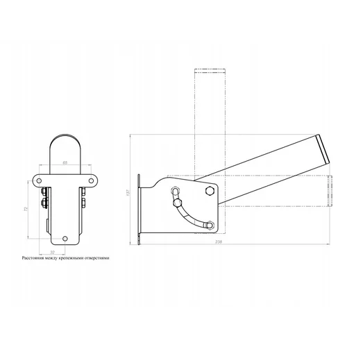 Стеновой кронштейн Antex для крепления антенн KS-90