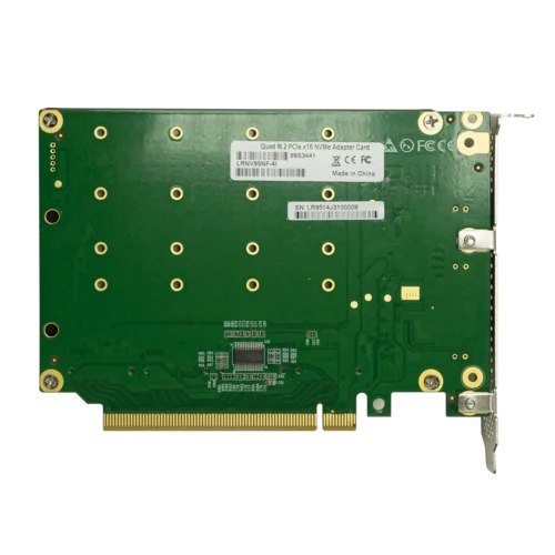 Переходной адаптер PCIe 3.0 x16 на 4xM.2 NVMe Переходной адаптер PCIe 3.0 x16 на 4xM.2 NVMe